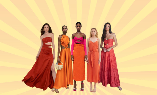 5 φορέματα που θυμίζουν ηλιοβασίλεμα στη Σαντορίνη