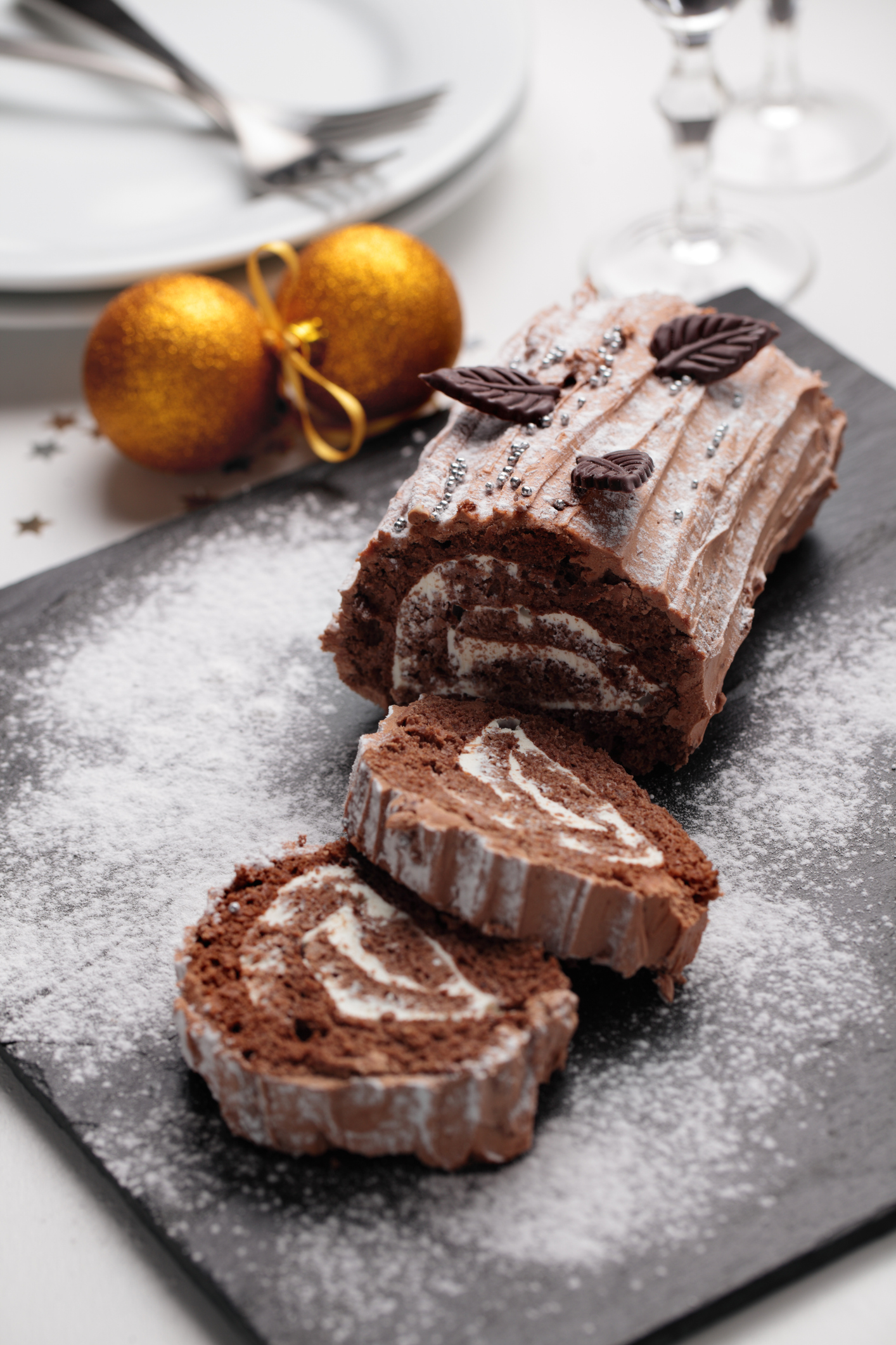 Χριστουγεννιάτικος κορμός σοκολάτας, ή αλλιώς Bûche De Noël