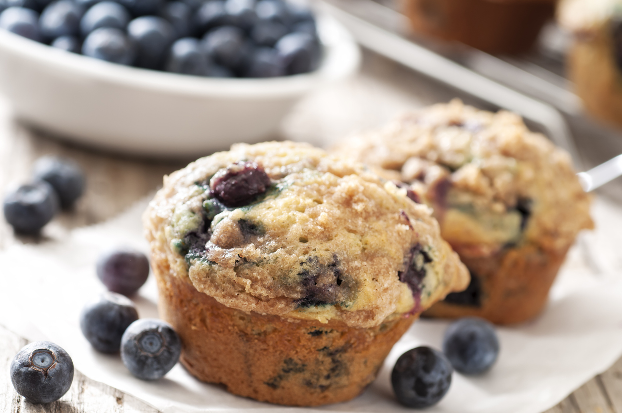 Εύκολη συνταγή για  blueberry muffins από τη Μαρία Λουίζα Βούρου