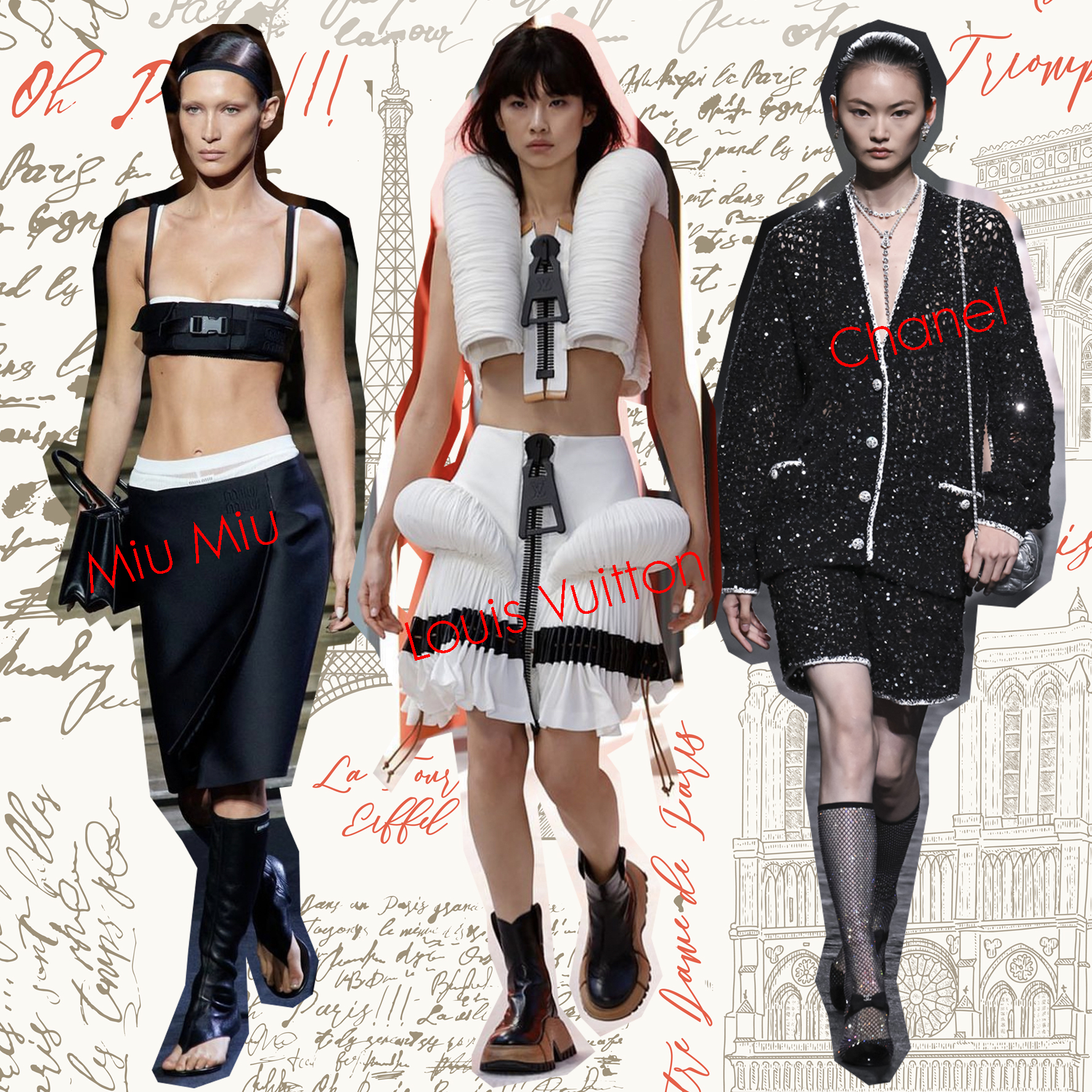 Αυλαία στην Εβδομάδα Μόδας του Παρισιού με Chanel, Miu Miu και Louis Vuitton