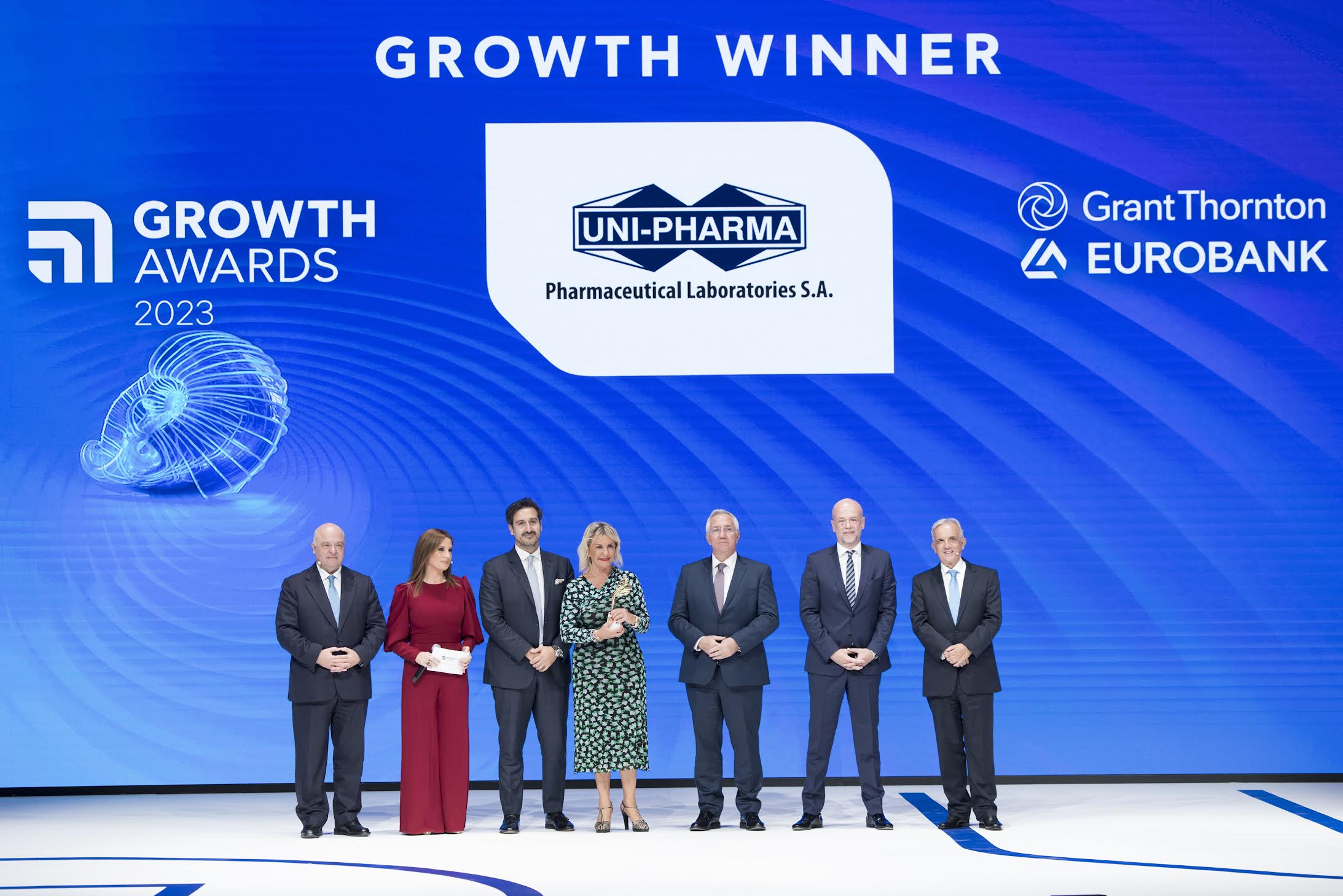 Η UNI-PHARMA SA αναδείχθηκε ως Growth Winner στα ΒραβείαΑνάπτυξης και Ανταγωνιστικότητας “Growth Awards”