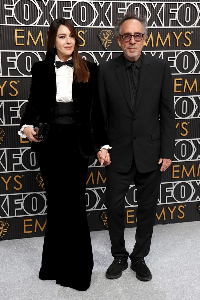 Monica Bellucci και Tim Burton: Η κοινή τους εμφάνιση στα στα Emmys 2024