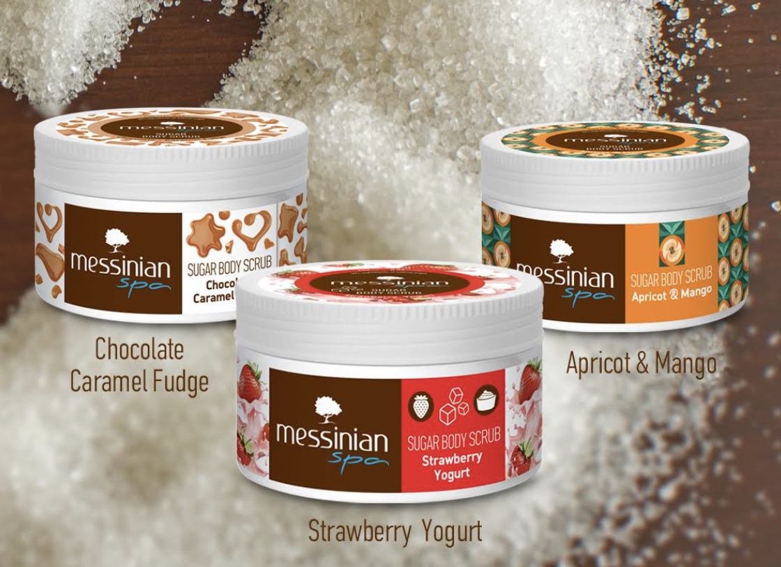 Τα λαχταριστά Sugar Body Scrubs της Messinian Spa, πουαξίζουν μία θέση στο μπάνιο και στο νεσεσέρ σου!